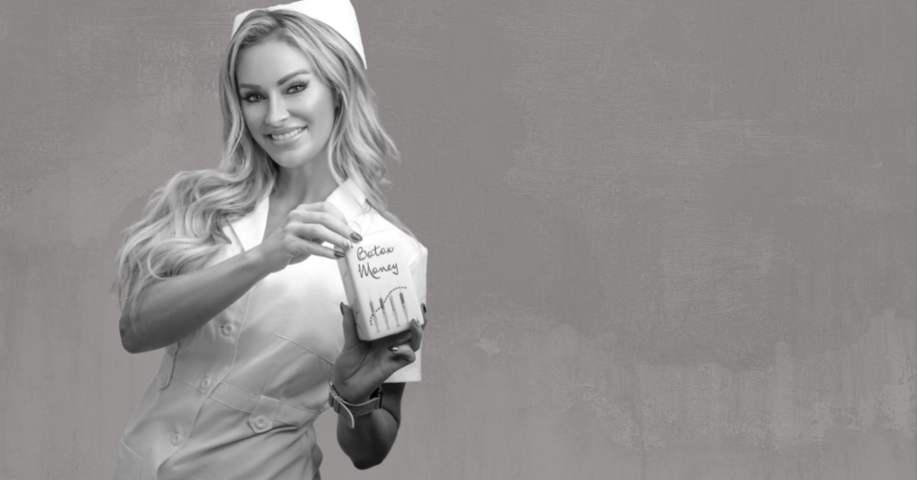Nurse Amy holding the BOTOX Jar