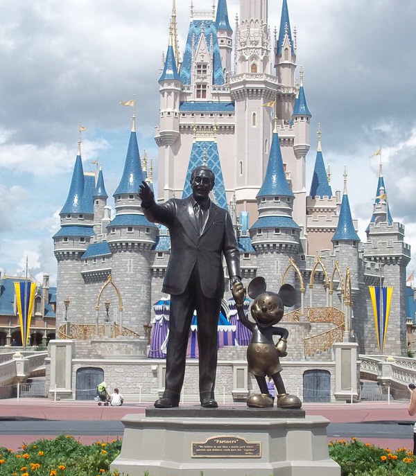 walt disney world castle and sculpture